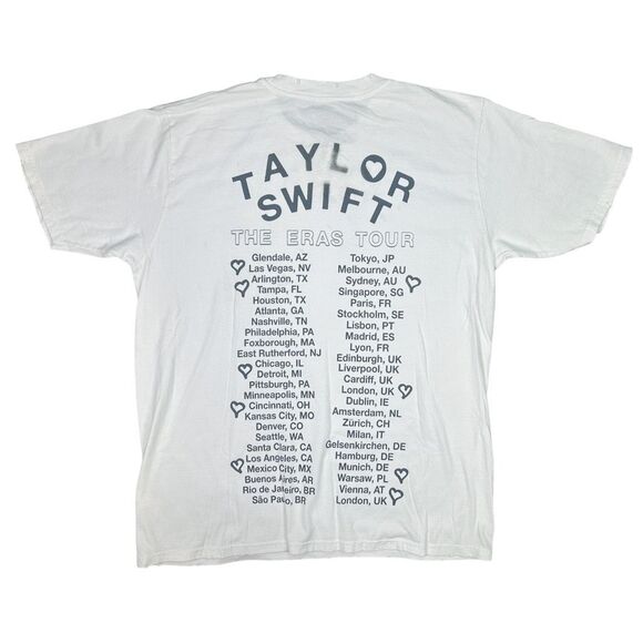 Taylor Swift The Eras Tour Official Merchandise Crew Neck Tour Tee - Size Large - Picture 3 of 6